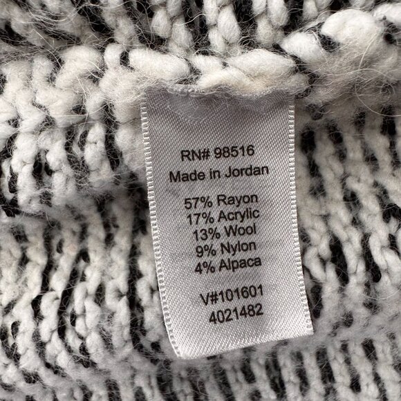 Coldwater Creek Cardigan Sweater Womens 1X‎ SOFT Open Knit Chevron Alpaca Blend - Picture 4 of 6